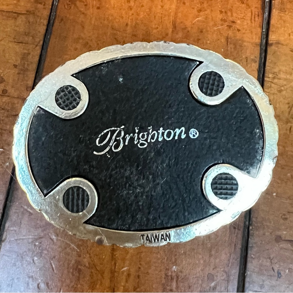 Brighton Silver and Black Oval pen holder. - Picture 2 of 2